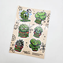 Load image into Gallery viewer, Cheeky Plants Sticker Sheet (Sheet of 6) - Cheeky Plant Co.