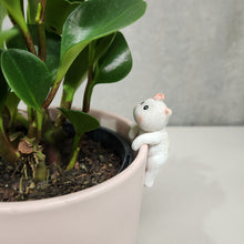 Load image into Gallery viewer, White Cat Pot Hanger 3cm