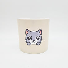 Load image into Gallery viewer, Grey Cat - Cheeky Plant Co. Pot -12.5cmD x 12cmH