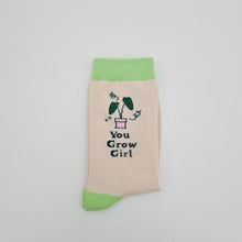Load image into Gallery viewer, Plant Lover Socks - You Grow Girl - Cheeky Plant Co.