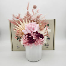 Load image into Gallery viewer, Pink Birthday Dried Floral Arrangement in a Gift Box