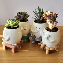 Load image into Gallery viewer, Smiley Cute Face Four Pots Pack