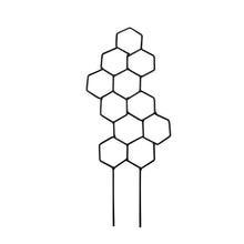 Load image into Gallery viewer, Black Iron Plant Trellis - Honeycomb (13x38.5cmH)