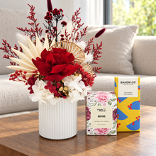 Load image into Gallery viewer, Love Red Dried Floral Arrangement Gift Box