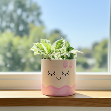 Load image into Gallery viewer, Face Swapping Pot - Moody Girlfriend - Cheeky Plant Co. Pot - 12.5cmD x 12cmH