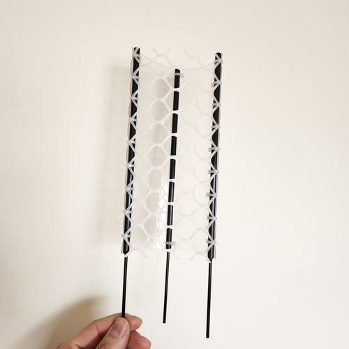 Stackable Plastic Moss Pole with 3 Metal Stakes - 20cm