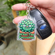 Load image into Gallery viewer, What The Fucculent - Plant Keyring - Cheeky Plant Co.
