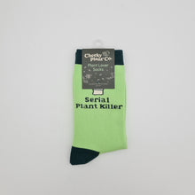 Load image into Gallery viewer, Plant Lover Socks - Serial Plant Killer - Cheeky Plant Co.
