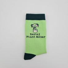 Load image into Gallery viewer, Plant Lover Socks - Serial Plant Killer - Cheeky Plant Co.
