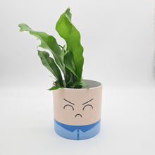 Load image into Gallery viewer, Face Swapping Pot - Moody Boyfriend - Cheeky Plant Co. Pot - 12.5cmD x 12cmH
