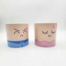Load image into Gallery viewer, Face Swapping Pots Pack - Moody Lovers - Cheeky Plant Co. Pots - 12.5cmD x 12cmH
