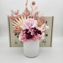 Load image into Gallery viewer, Pink Birthday Dried Floral Arrangement in a Gift Box

