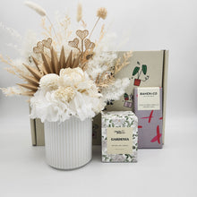 Load image into Gallery viewer, Birthday White Dried Floral Arrangement Gift Box
