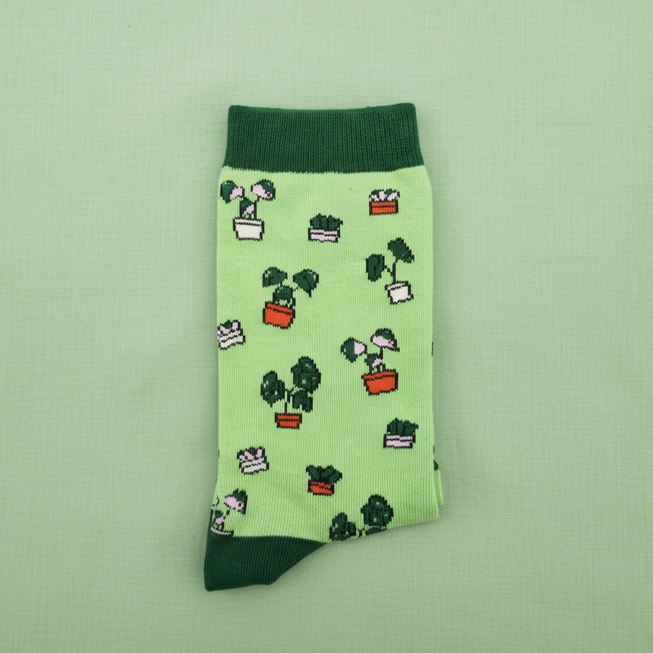 Plant Lover Socks - Plant Pattern - Cheeky Plant Co.
