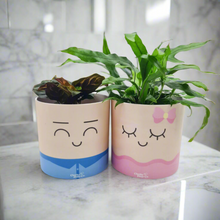 Load image into Gallery viewer, Face Swapping Pots Pack - Moody Lovers - Cheeky Plant Co. Pots - 12.5cmD x 12cmH
